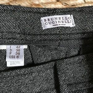 BRUNELLO CUCINELLI wool flannel pleated trousers.